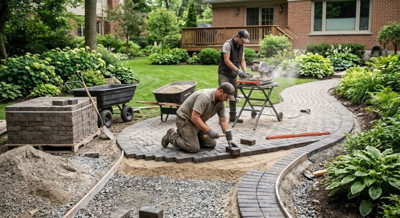 Brick Hardscape Installation in Danbury, CT