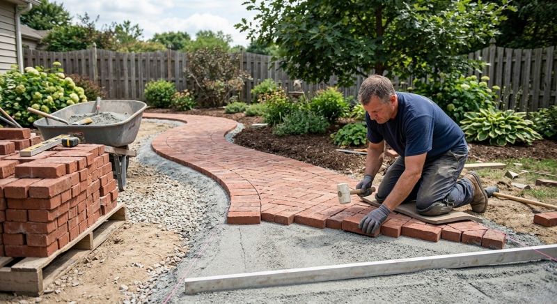 Brick Hardscape Installation in Stamford, CT