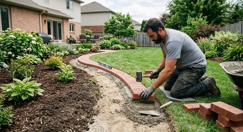 Brick Border Installation in Fairfield County, CT