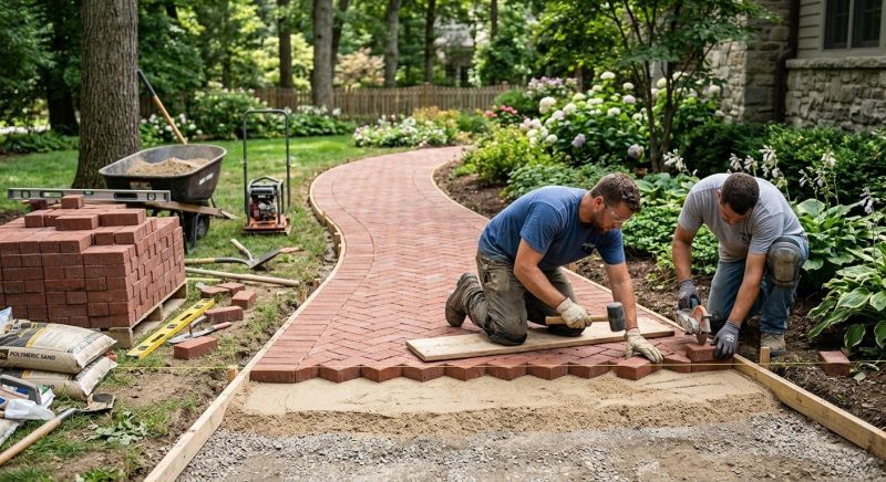Brick Paving Installation in West Hartford, CT