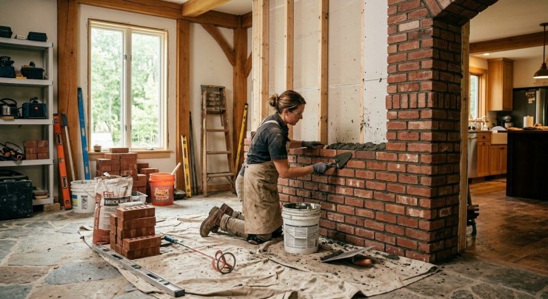 Brick Pillar Installation in Cleveland, OH