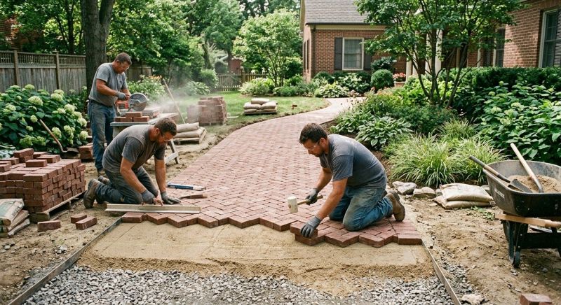 Brick Walkway Installation in Fairfield County, CT