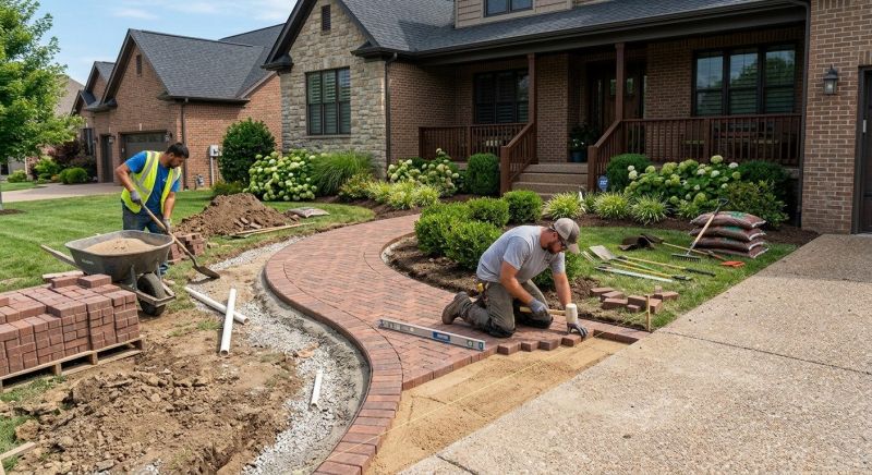 Brick Walkway Installation in West Hartford, CT