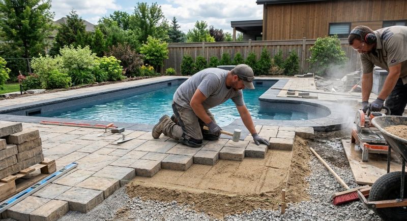 Stone Deck Installation in Fairfield County, CT